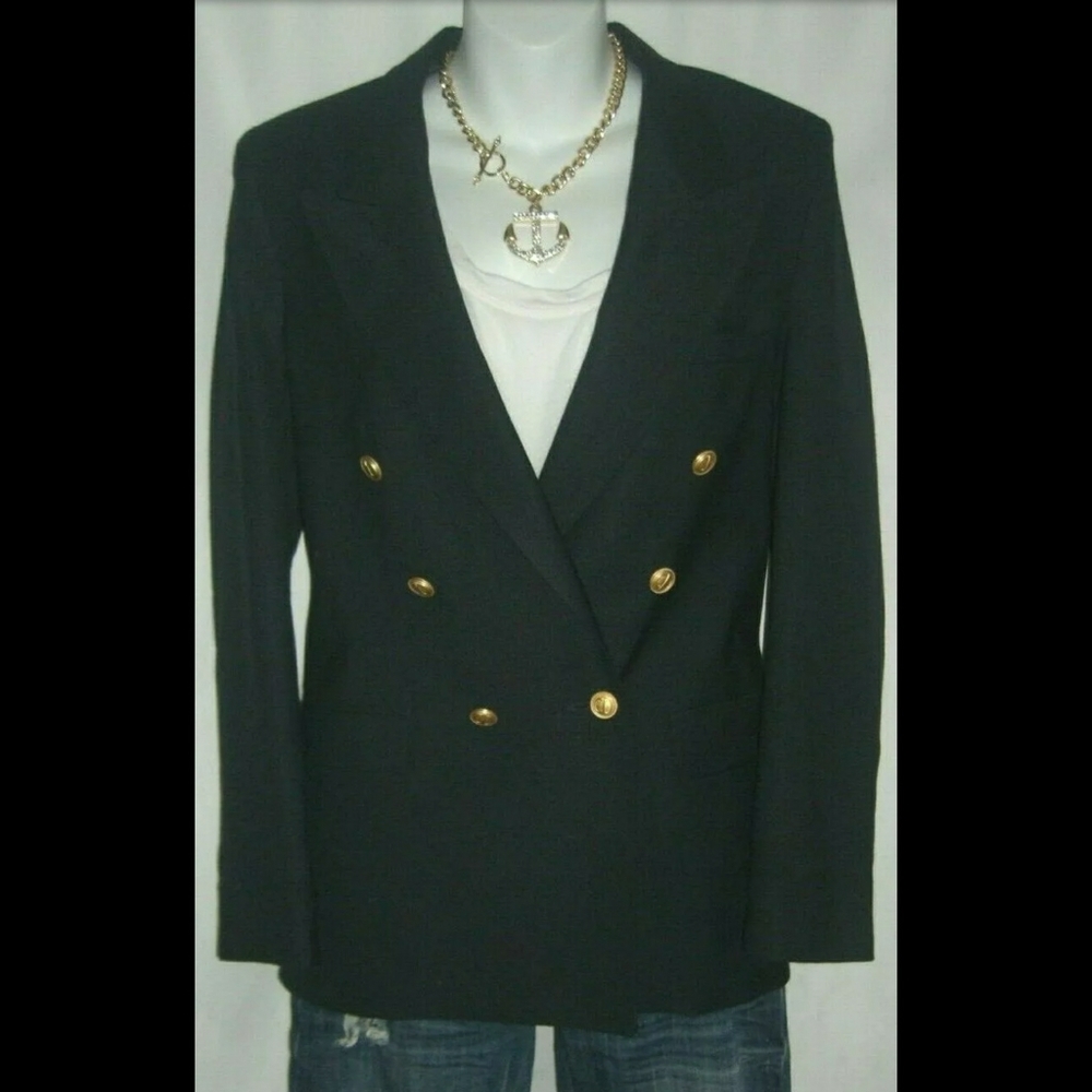 Vintage Christian Dior Jeune Homme Navy Blazer VTG - Picture 1 of 9